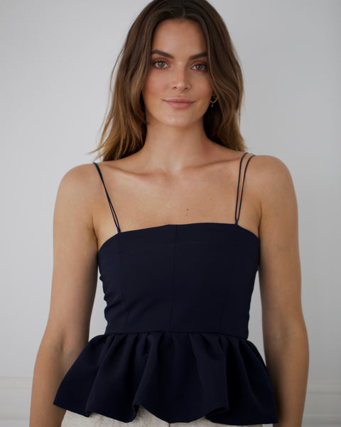 The Peplum Top Sapphire