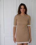 mini knit dress beige