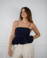 The Peplum Top Sapphire