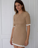 mini knit dress beige