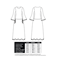 Texture two piece dress black