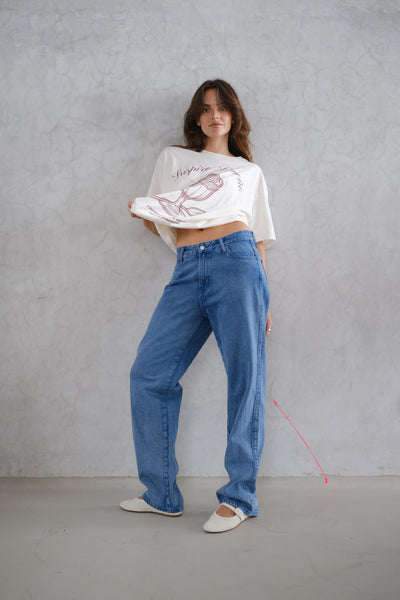 Jean High & Low Azul