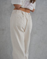 Jean High & Low Beige